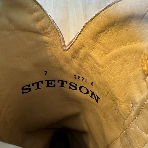 Stetson Tan Cowboy Western Boots Classic Style! Timeless 🤠🤎 - Picture 7 of 9